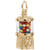 Gumball Machine Charm in Yellow Gold Plated