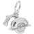 Electric Saw Charm In Sterling Silver