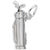 Golf Clubs Charm In 14K White Gold