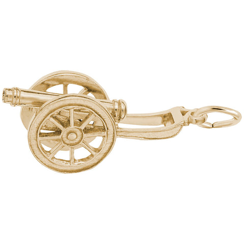 Cannon Charm in Yellow Gold Plated