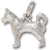 Dog, Husky charm in Sterling Silver hide-image