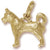 Dog, Husky charm in Yellow Gold Plated hide-image