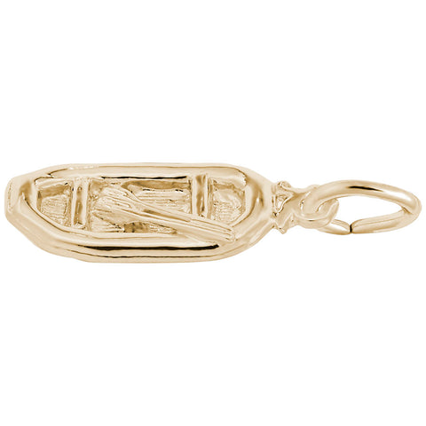 White Water Raft Charm In Yellow Gold
