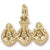 Three Monkeys charm in Yellow Gold Plated hide-image