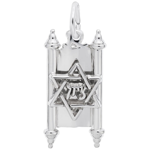 Torah Charm In Sterling Silver