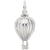 Hot Air Balloon Charm In Sterling Silver
