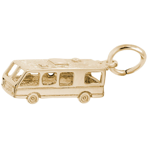 Motor Home Charm in Yellow Gold Plated