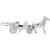 Carriage Charm In 14K White Gold