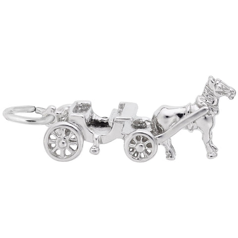 Carriage Charm In Sterling Silver