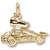 Sprint Car W/Wings charm in Yellow Gold Plated hide-image