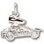 Sprint Car W/Wings charm in 14K White Gold hide-image