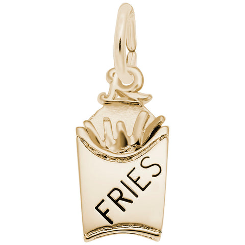 Fries Charm in Yellow Gold Plated