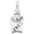 Fries Charm In 14K White Gold