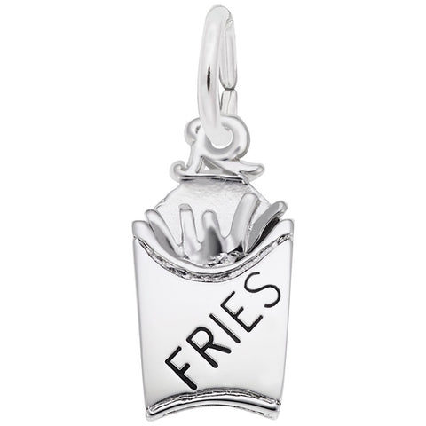 Fries Charm In Sterling Silver