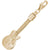 Electric Guitar Charm in Yellow Gold Plated