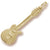 Electric Guitar charm in Yellow Gold Plated hide-image