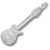 Electric Guitar charm in 14K White Gold hide-image