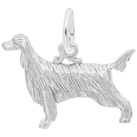 Irish Setter Charm In Sterling Silver