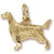 Irish Setter charm in Yellow Gold Plated hide-image