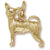 Chihuahua charm in Yellow Gold Plated hide-image