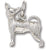 Chihuahua charm in 14K White Gold hide-image