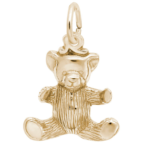 Teddy Bear Charm in Yellow Gold Plated