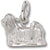 Dog, Lhasa Apso charm in Sterling Silver hide-image