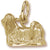 Dog, Lhasa Apso charm in Yellow Gold Plated hide-image