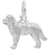 Dog, Newfoundland Charm In Sterling Silver