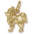 Dog, Papillon charm in Yellow Gold Plated hide-image