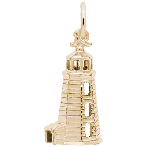 Lighthouse Charm in Yellow Gold Plated