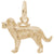 St Bernard Charm in Yellow Gold Plated