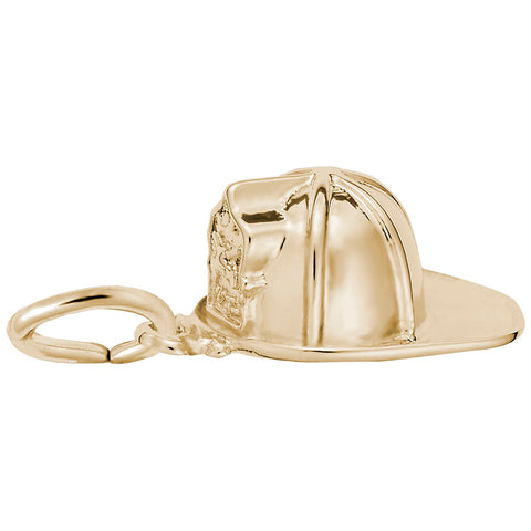 Firemans Hat Charm in Yellow Gold Plated