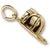 Firemans Hat charm in Yellow Gold Plated hide-image