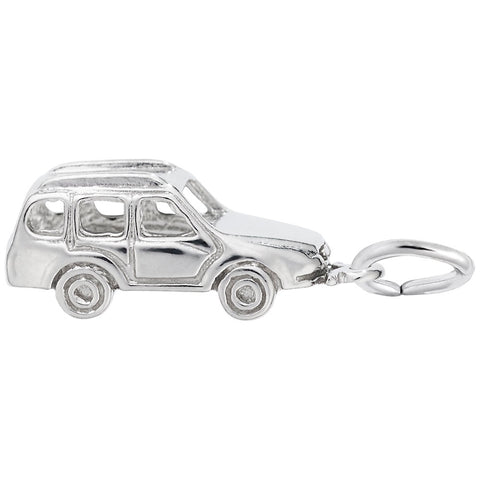 Suv Charm In Sterling Silver