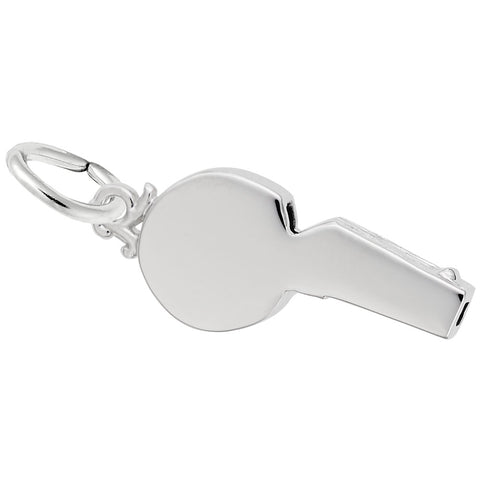 Whistle Charm In 14K White Gold