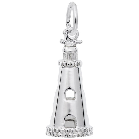 Lighthouse Charm In 14K White Gold