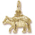 Black Bear Charm in 10k Yellow Gold hide-image