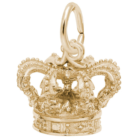 Crown Charm in Yellow Gold Plated