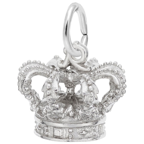 Crown Charm In Sterling Silver