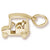Golf Cart charm in Yellow Gold Plated hide-image