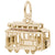 San Francisco Cable Car Charm in Yellow Gold Plated