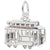 San Francisco Cable Car Charm In 14K White Gold