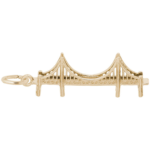 Golden Gate Bridge Charm in Yellow Gold Plated