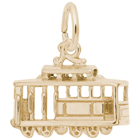 Cable Car Charm in Yellow Gold Plated