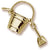 Pail And Shovel charm in Yellow Gold Plated hide-image