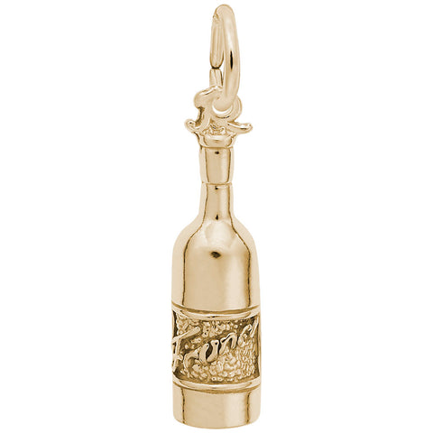 French Wine Charm In Yellow Gold