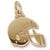 Football Helmet charm in Yellow Gold Plated hide-image