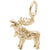Moose Charm in Yellow Gold Plated