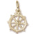 Ships Wheel charm in Yellow Gold Plated hide-image
